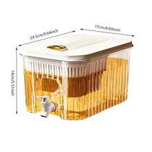 1PC Cold Water Pitcher Fridge Beverage Dispenser Detachable Base Cold Water Jug With Faucet Portable Juice Jug For Home Kitchen - Multicolor - View 5