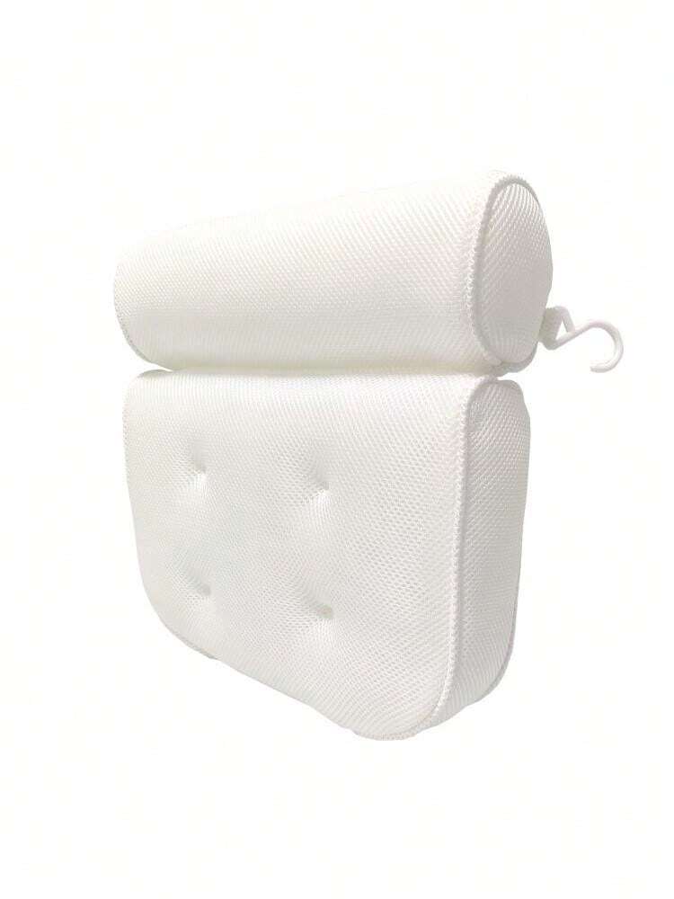 Bath Pillow For Neck And Back Support, Bathtub Pillow With Hook, Machine Washable, 6 Suction ...