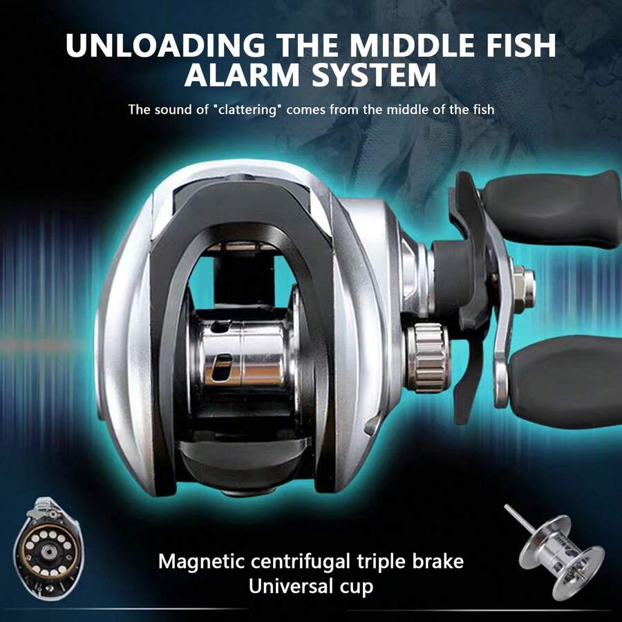 金屬釣魚旋轉捲繞器，0-10無限變速調節，適用於釣手，是良好的釣具 - 彩色 - 查看 1