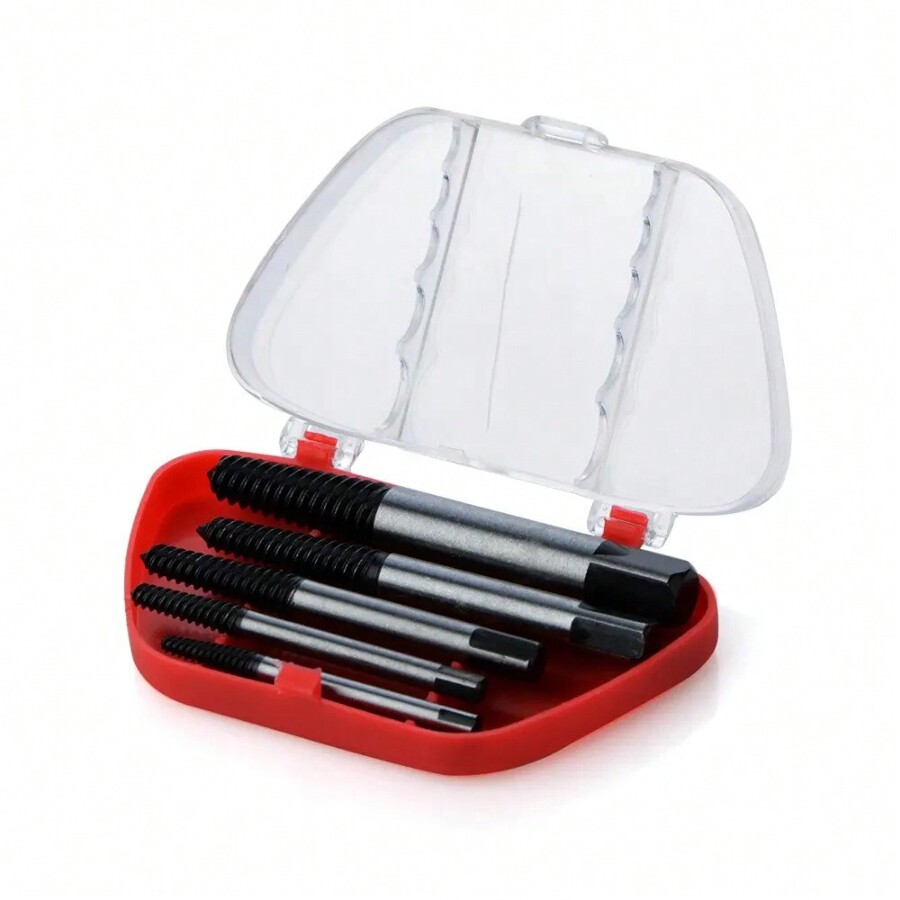 5Pcs Screw Extractor Center Drill Bits Guide Set Broken Damaged Bolt