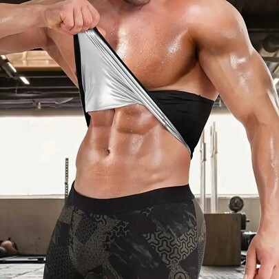 1pc Men's Sports Waist Belt, Waist Training Belt For Men, Sweat Waist Trimmer Belt, Men's Belt Trimmer, Sauna Ab Belt, Exercise Abdominal Belt, Waist Training Tool, Sports Gear, Body Shaper, Exercise Belt For Waist/Abdomen, Compression Vest And Waist Belt Sauna Belt For Men Weight Loss Workout Belt