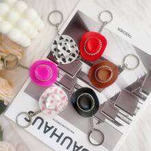 BMOR Mini Western Cowboy Hat Keychain Rhinestone Multicolour Cowgirl Hat Keyring Birthday Bachelorette Party Gift ﻿ Car Accessories Bag Charm School Cartoon Bag Lanyards With Id Holder Car Accessories Bag Charms - Rhinestone Hat - View 1