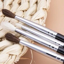 4件套眼影晕染化妆刷套装，锥形晕染刷和烟熏眼妆晕染刷，小号，眉刷，眼影刷
