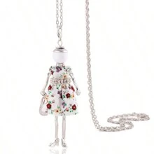1 bucată coliere de modă pentru femei pandantiv lung flori pânză bijuterii accesorii prieten drăguț aniversare cadouri de nuntă cu ridicata îndrăgostiți, mame, mame, ziua mamei, cadou