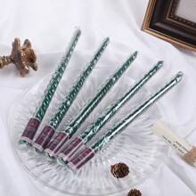 Set mit 4 oder 12 langen, spiralförmig gestalteten, farbigen Kerzen für romantische Kerzendinner Dekoration, Hochzeits- & Geburtstags Kerzen 25cm hoch mit 2cm Durchmesser unten, 9 Stunden Brenndauer, geruchlos und rauchlos, Raum Dekoration, Geschenke