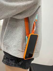 Holder Minimalist Fluorescent Cross-Body Phone Case, Compatible With IPhone 15 Pro Max, With Strap - Protects IPhone 11/12/13/14, XS Max, XR, With Lanyard, Soft Full Body Cover