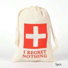 2入/5入/10入喝送禮小禮袋，具金屬光澤印花拉繩禮品袋 - 彩色 - 查看 34