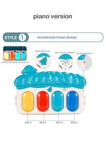 Eners Baby Gyms Play Mats Musical Activity Center Baby Piano Gym Mat Tummy Time Padded Mat For Newborn Toddler Infants - Multicolor - View 7