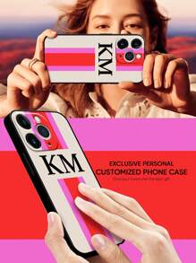 1 件定制姓名手机壳、个性化姓名设计手机壳、定制照片手机壳、带文字的个性化手机壳、定制文字手机壳、周年纪念礼物、情人节礼物、生日礼物、结婚礼物、母亲节礼物、父亲节礼物、挚友礼物、送给妈妈/爸爸的礼物、送给男朋友的礼物、送给女朋友的礼物 - 彩色 - 查看 5