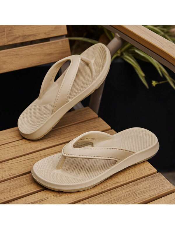 Plus Size Women Casual Flip Flop Sandals, Beach Slippers, Indoor Flat House Slippers