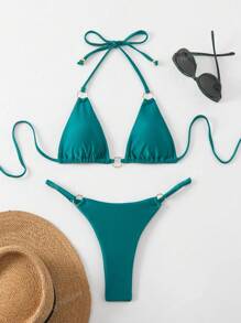 Fashionable And Sexy Strap Beach Bikini Set Summer