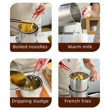 1 Set 304 Stainless Steel Fryer Pan With Frying Basket And Rack, Deep Fryer For Frying Pasta And French Fries With Filter Net, Oil-Saving Fryer - 304 Stainless Steel Frying Pan With Filter - View 8