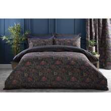 Belledorm Wild Garden Duvet Cover Set (Navy/Pink) - Navy/Pink - View 1