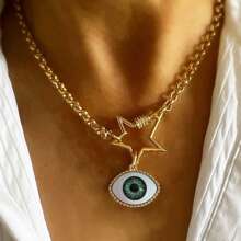 Novo colar pingente fashion Boho Joias 2024 Hamsa Sorte Olho Mau Azul Colar de Pedra Natural para Mulheres com frete por entrega