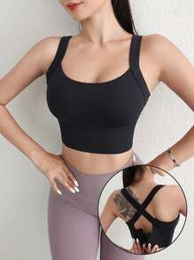 Gym Push Up Bra Women Sports Bra Back Closure High Impact Workout Sport Fitness Wear For Yoga Gym Brassiere Sportswear, Lingerie