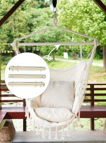 1pc Outdoor Garden Oversized Hammock Hanging Chair Swing Tassel Hammock Detachable Iron PipeSuitable For Outdoor Camping, Home Use, Indoor And Outdoor Rocking Chairs, Cradles Camping Stuff