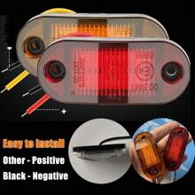 10pcs 12-24V Universal LED Side Marker Lights Lamp Indicator Light For Cars Trailer Trucks Boat Bus Caravan Side  Marker Light - Apricot - View 4