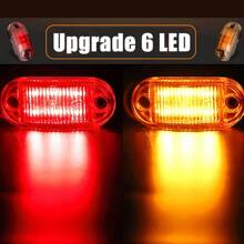 10pcs 12-24V Universal LED Side Marker Lights Lamp Indicator Light For Cars Trailer Trucks Boat Bus Caravan Side  Marker Light - Apricot - View 6