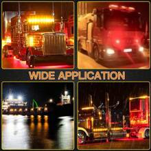 10pcs 12-24V Universal LED Side Marker Lights Lamp Indicator Light For Cars Trailer Trucks Boat Bus Caravan Side  Marker Light - Apricot - View 7