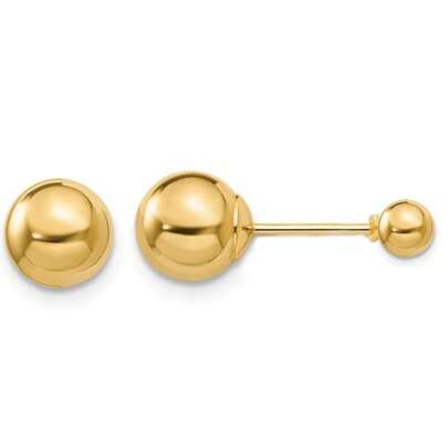 Broquel de bolita Oro 10K, ideal para bebé, niña o mujer, elige tamaño.