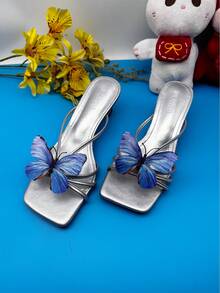 New Detachable Fairy Round Tail Simulation Butterfly Fashionable Versatile Sandal Accessory Shoe Ornament