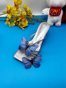 New Detachable Fairy Round Tail Simulation Butterfly Fashionable Versatile Sandal Accessory Shoe Ornament