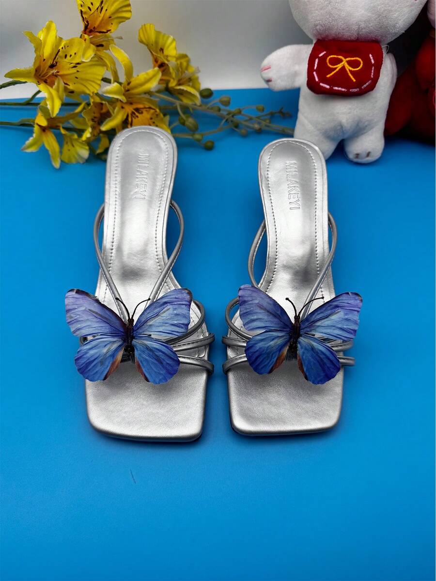 New Detachable Fairy Round Tail Simulation Butterfly Fashionable Versatile Sandal Accessory Shoe Ornament