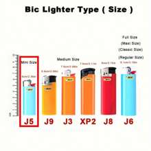 Estuche para encendedor vintage elegante y duradero de metal - ¡Encendedor BIC J6 de tamaño completo!