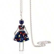 1 bucată coliere de modă pentru femei pandantiv lung flori pânză bijuterii accesorii prieten drăguț aniversare cadouri de nuntă cu ridicata îndrăgostiți, mame, mame, ziua mamei, cadou