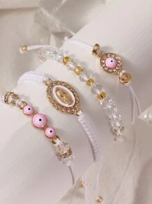 4pcs/Set Virgin Mary Bracelets , Braided Bracelet Adjustable Women's Bracelet - Braided Bracelet Set - View 2