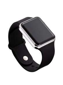 Conjunto de 2 piezas de reloj digital LED casual y brazalete con forma de león para deportes