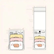 7 Kinds Of Cute Cartoon Animal Sticky Notes, Self-Adhesive Sticky Notes Set, Writing Tablet, Notepad, For Office, School And Home (Cartoon Animals (7 Packs) - Multicolor - View 5