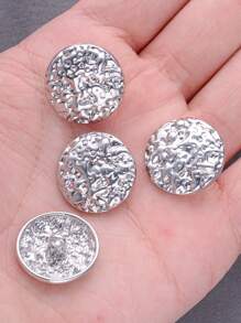 Set de 6/12 botones metálicos redondos con textura de piedra convexa, botones decorativos versátiles para abrigos, suéteres, chaquetas informales, zapatos, sombreros, manualidades DIY