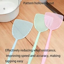 مصيدة الذباب اليدوية 3 قطع / 2 قطع / 1 قطعة، قاتل الحشرات المنزلية و الحشرات في السكن الجامعي ، مقبض طويل متين ، لا يسهل كسره