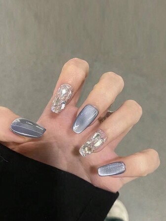 Set de 24 piezas de uñas postizas sencillas de estilo francés cortas con 1 lima de uñas y 1 juego de uñas de gel de jalea. Suministros de uñas uñas falsas uña falsa uña acrílica