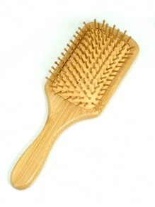 lina. 1 Pc Small Size Nan Bamboo Square Cushion Hair Comb With Handle, Detangling Hair Brush For Women&Men,Natural Bamboo Hairbrush For Massaging Scalp&Hair Growth, Smooth Hair ,Hair Comb For Natural,Curly,Straight,Wet And Dry Hair Brush,For Women,Men,Kid,Hair Styling Tool,Hair Care, Gifts For Girls,Back To School,Travel Holiday Essentials,Hair Accessories For Women