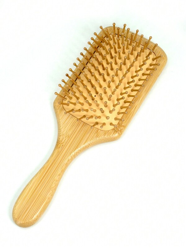 lina. 1 Pc Small Size Nan Bamboo Square Cushion Hair Comb With Handle, Detangling Hair Brush For Women&Men,Natural Bamboo Hairbrush For Massaging Scalp&Hair Growth, Smooth Hair ,Hair Comb For Natural,Curly,Straight,Wet And Dry Hair Brush,For Women,Men,Kid,Hair Styling Tool,Hair Care, Gifts For Girls