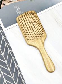 lina. 1 Pc Small Size Nan Bamboo Square Cushion Hair Comb With Handle, Detangling Hair Brush For Women&Men,Natural Bamboo Hairbrush For Massaging Scalp&Hair Growth, Smooth Hair ,Hair Comb For Natural,Curly,Straight,Wet And Dry Hair Brush,For Women,Men,Kid,Hair Styling Tool,Hair Care, Gifts For Girls,Back To School,Travel Holiday Essentials,Hair Accessories For Women