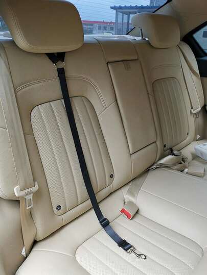 1 Peça Preto Ajustável Resistente Ao Desgaste Nylon Segurança Do Carro Corda Adequado Para Viagem Ao Ar Livre De Gatos E Cães