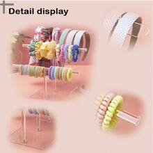 Acrylic Jeweled Headband, Transparent Hairband, Elastic Headband Organizer And Display Rack With 3 Tiers - Clear - View 5