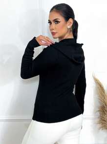 Women Winter Coats - 黑色 - 查看 2