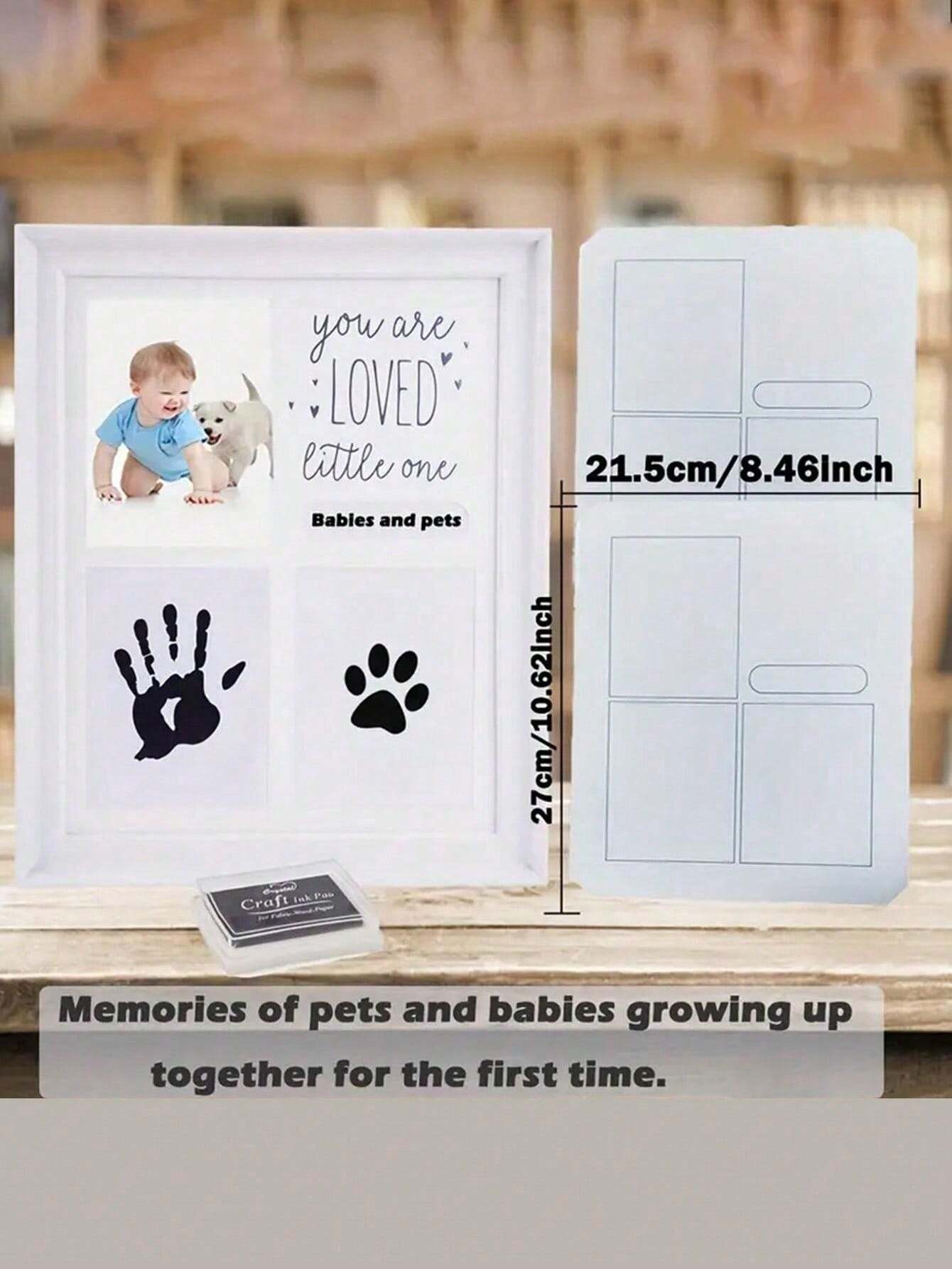 Huella Bebe Kit Huellas Bebe Manos Pies Kit Huellas Manos Y Pies Bebé Amari - Incluye Tinta, Almohadillas Y Marco - Regalo Recuerdo Bebé Almohadilla Tinta Huellas Bebe Regalo Recien Nacido