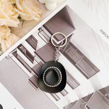 BMOR Mini Western Cowboy Hat Keychain Rhinestone Multicolour Cowgirl Hat Keyring Birthday Bachelorette Party Gift ﻿ Car Accessories Bag Charm School Cartoon Bag Lanyards With Id Holder Car Accessories Bag Charms - Rhinestone Hat - View 5