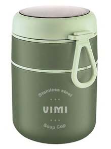 Lonchera Termica De Acero Inoxidable Con Capacidad De 710ml Lunch Incluye Cuchara - Verde - Ver 2