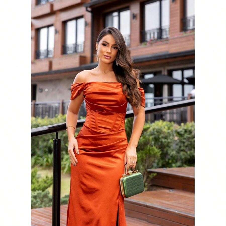 Women Dresses - Camel - Ver 1