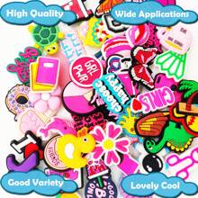 10/30/50/100pcs Random Shoe Charms, Suitable For Sandals, Food/Animal/Fruit/Cartoon/Summer Series, DIY Shoe Decorations, High-Quality Accessories, Great Gifts For Teenagers, Men, Women And Adults - Multicolor - View 2