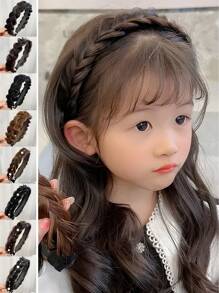 Elegant Bohemian Style Braided Wig Headband, Non-Slip Teeth Design, Hair Accessory For Girl