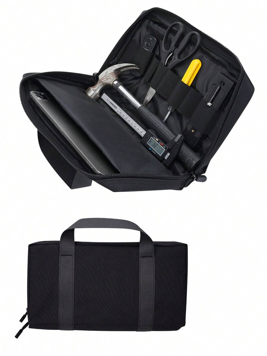 1pc Tactical Bag Portable Soft Pistol Case Handgun Holster EDC Hunting Tool Pouch - Black - View 1