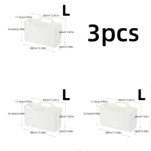 1pc/3pcs Household Plastic Storage Basket, Rectangular Small Bin For Desk, Cabinet, Bathroom, Transparent Japanese Style Home Organizer