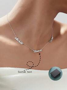 قلادة اسم مخصصة مصنوعة من الفولاذ المقاوم للصدأ بأسماء مزدوجة أو متعددة، هدية رائعة للأطفال والأمهات الجدد وللتذكار، عصرية، موضة الخريف، بسيطة، عادية، نمط نقود قديمة، مخصصة، هدية فريدة مثالية لصديقتها وأمها وعائلتها وأصدقائها وابنتها لمناسبات الأعياد والأعراس والأيام اليومية والحفلات الكبرى